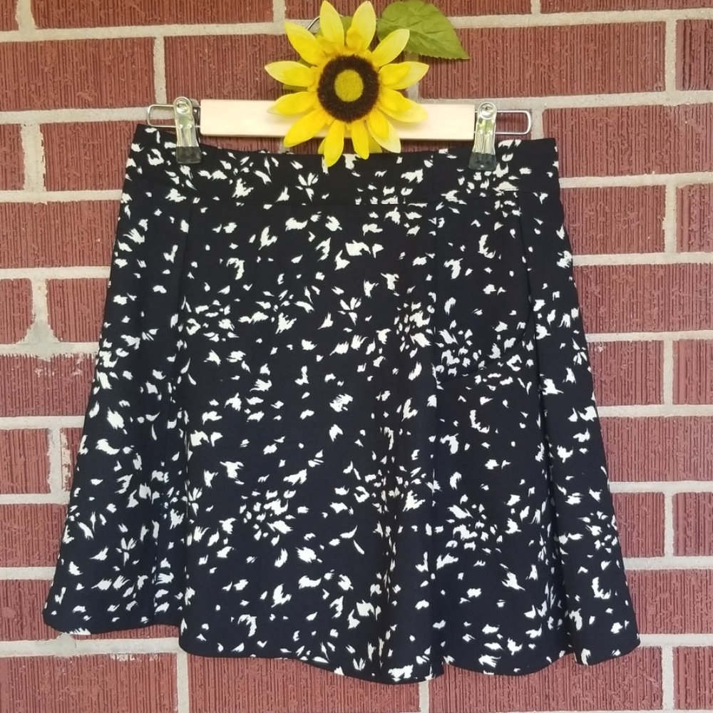 Black and off white  skirt